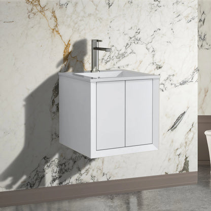 Fortorro Matt White Cloakroom Vanity - 400mm