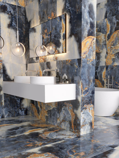 Azure Gold Porcelain Tile - 1200x600x9mm