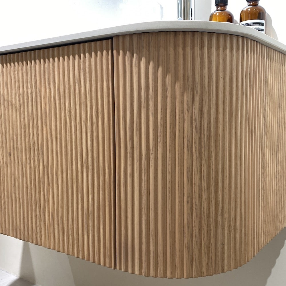 Amalfi Solid Wood Fluted Vanity - 600mm