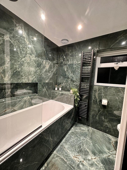 Bottle Green Bathroom Porcelain Tile - 1200x600mm