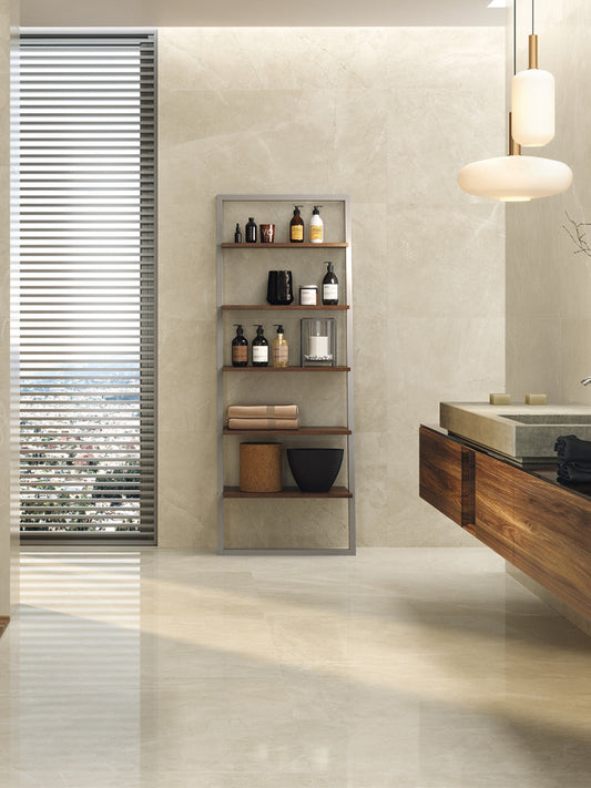 Maxi Ivory Polished Porcelain Tile - 1200x1200mm