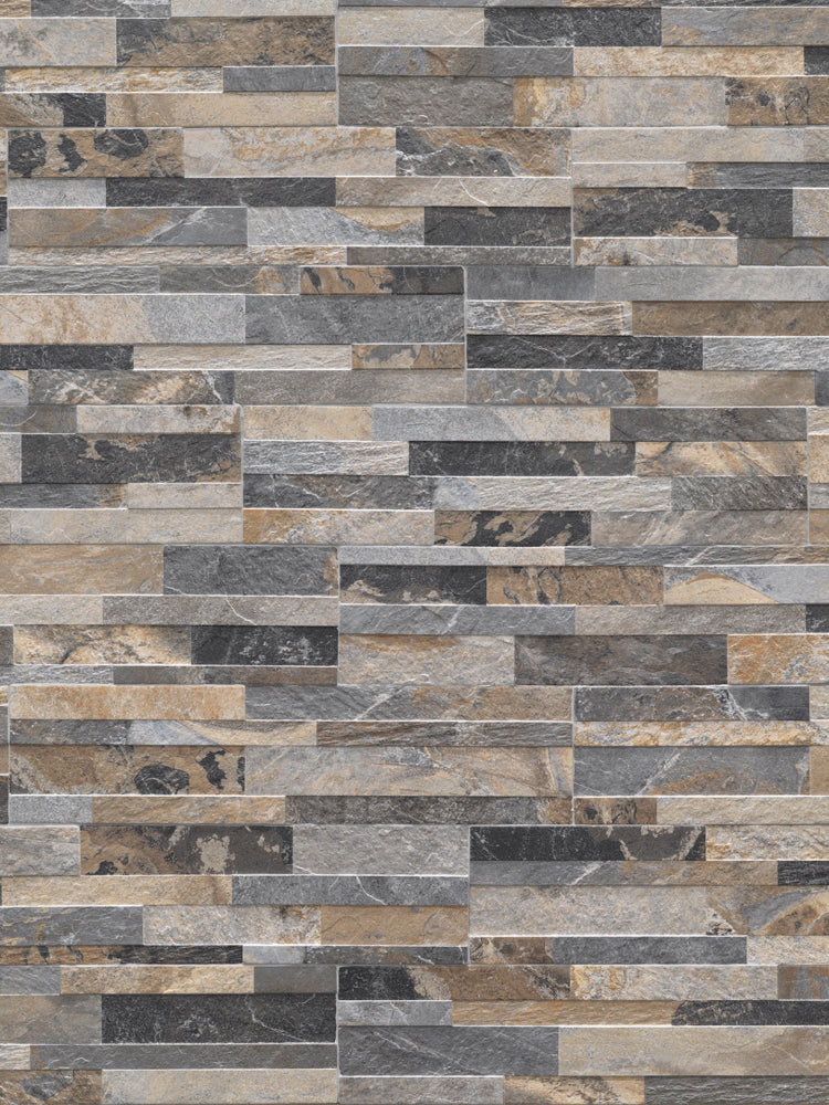 Multicolour Slate Split Face Effect Porcelain Wall Tile - 150x610mm