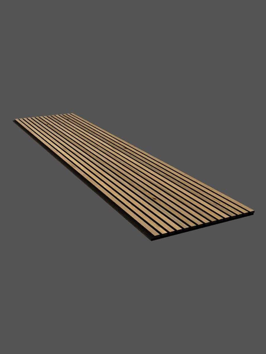 Oak Acoustic Slat Wood Wall Panels - 2400x600mm