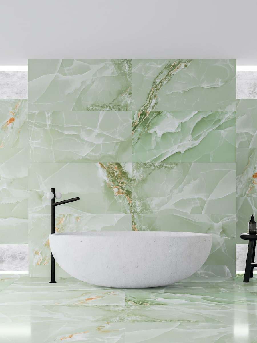 Sage Onyx Porcelain Tiles - 1200x600mm