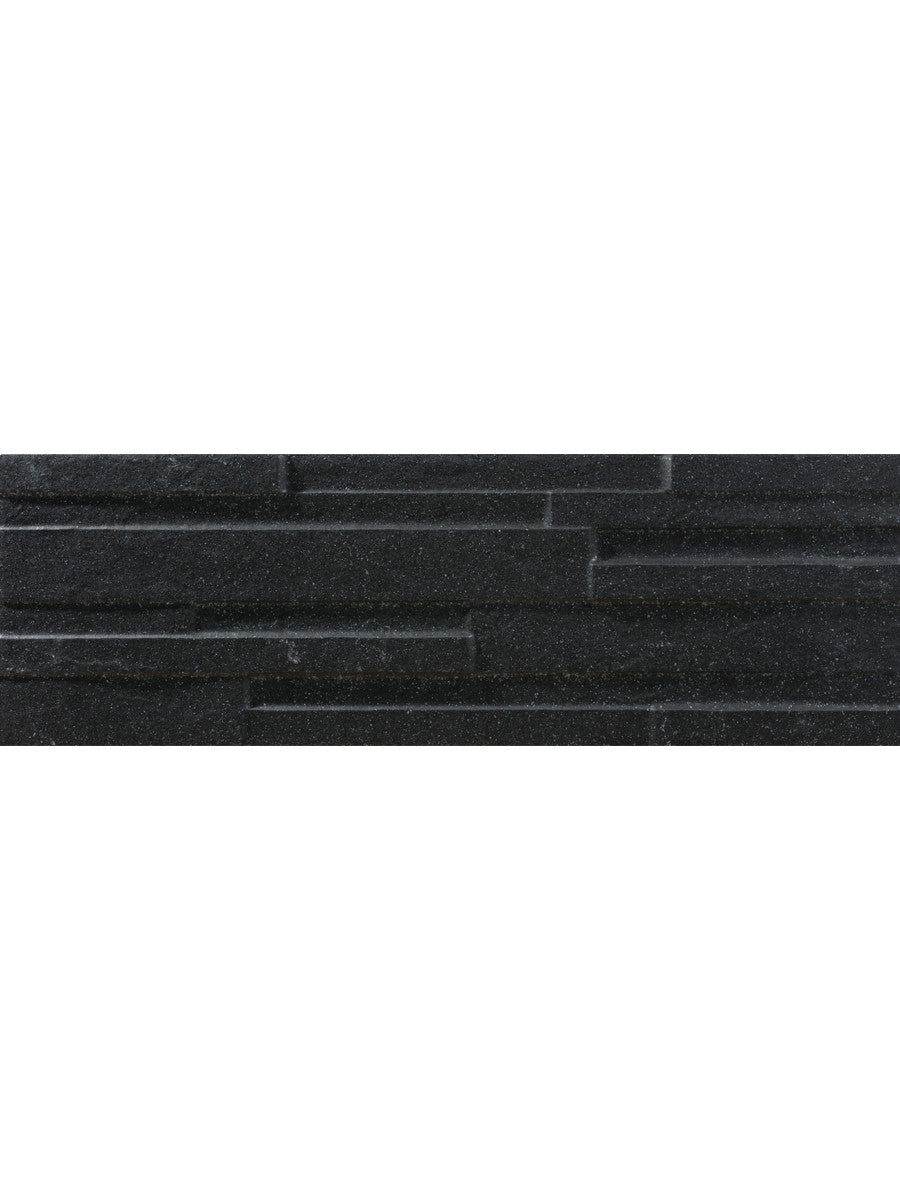 Piedra Nero Slate Split Face Effect Porcelain Wall Tiles - 170x520