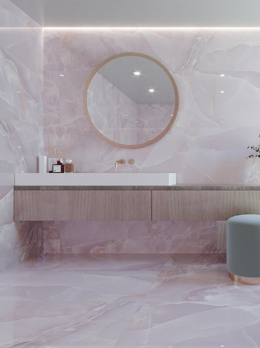 Blush Onyx Porcelain Tile - 1200x1200mm